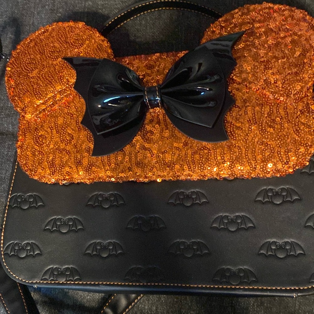 Minnie Mouse Halloween Sequin Disney Loungefly Crossbody Bag